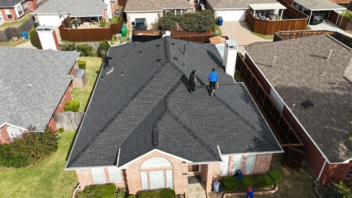 Slate & Tile Roof Repair work in progress on a Redlands property